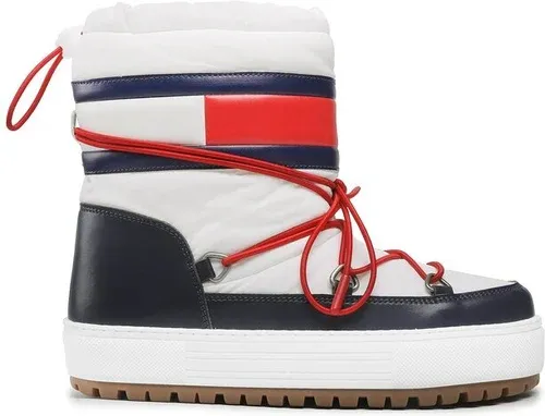 Snehule Tommy Jeans - Snowboot Low EN0EN02162 Red White Blue 0K4