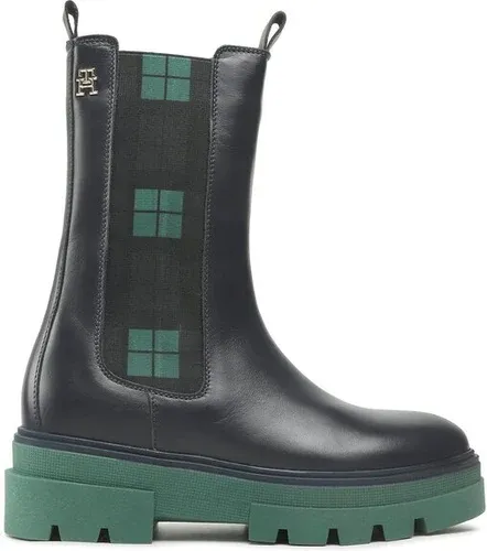 Členková obuv s elastickým prvkom Tommy Hilfiger - Monochromatic Chelsea Boot Cb FW0FW06900 Space Blue DW6