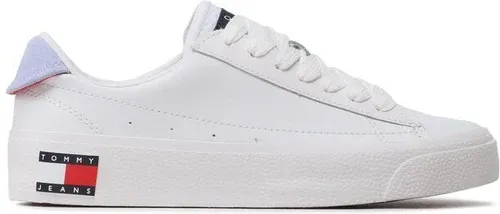 Sneakersy Tommy Jeans - Vulcanized Leather EN0EN02030 White 0K4