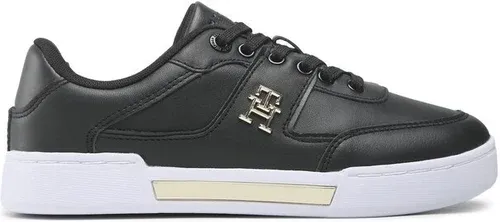 Sneakersy Tommy Hilfiger - Th Prep Court Sneaker FW0FW06859 Black/Gold 0GL