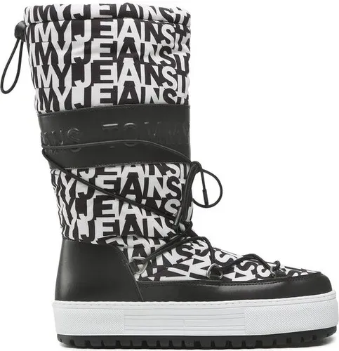 Snehule Tommy Jeans - Snowboot High Logo EN0EN02163 Black/Blue Triumph Print 0GJ
