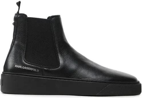 Členková obuv s elastickým prvkom KARL LAGERFELD - KL53340 Black Lthr