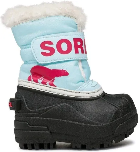 Snehule Sorel - Toddler Snow Commander NV1960-428 Ocean Surf/Cactus Pink