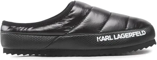 Papuče KARL LAGERFELD - KL72005 Black Synth Text W/Dk Grey