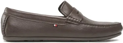 Mokasíny Tommy Hilfiger - Casual Hilfiger Leather Driver FM0FM04446 Cocoa GT6