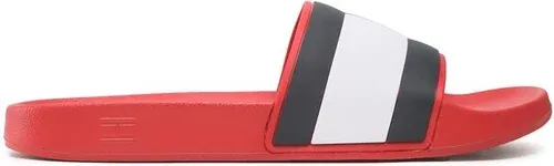 Šľapky Tommy Hilfiger - Rubber Th Flag Pool Slide FM0FM04263 Primary Red XLG