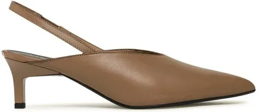 Sandále Calvin Klein - Geo Stil Slingback Pump 50 HW0HW01345 Safari Canvas RBC