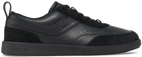 Sneakersy Calvin Klein - Low Top Lace Up Lth Mix HM0HM00851 Triple Black 0GJ