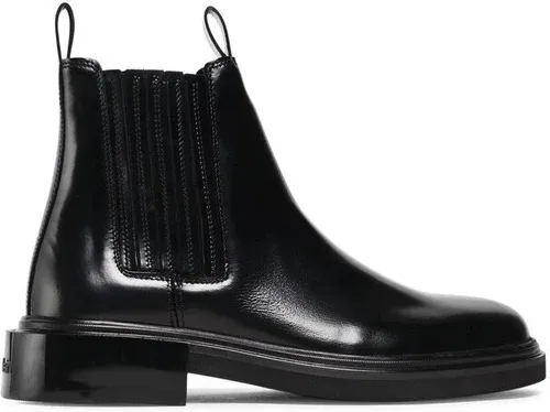 Členková obuv s elastickým prvkom Calvin Klein - Chelsea Boot Lth HM0HM00863 Ck Black BEH