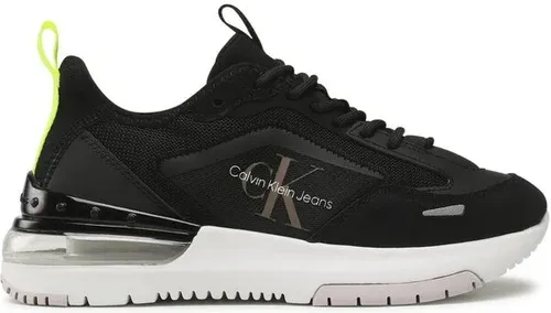 Sneakersy Calvin Klein Jeans - Comfair Runner Su-Mesh Mono W YW0YW00887 Black/Safety Yellow BDS