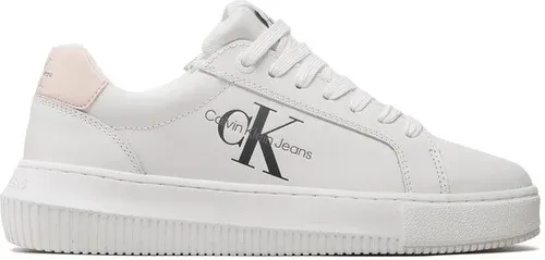 Sneakersy Calvin Klein Jeans - Chunky Cupsole Monologo W YW0YW00823 White/Peach 02T