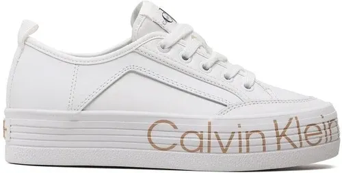 Sneakersy Calvin Klein Jeans - Vulc Flatf Low Wrap Around Logo YW0YW01025 White YBR