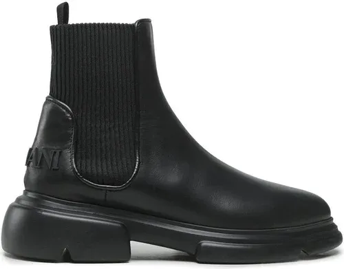 Členková obuv s elastickým prvkom Emporio Armani - X3M354 XN687 K001 Black