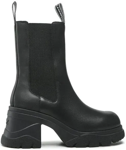 Členková obuv KARL LAGERFELD - KL42260 Black Lthr