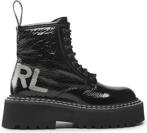 Outdoorová obuv KARL LAGERFELD - KL45261K Black Textured Lthr