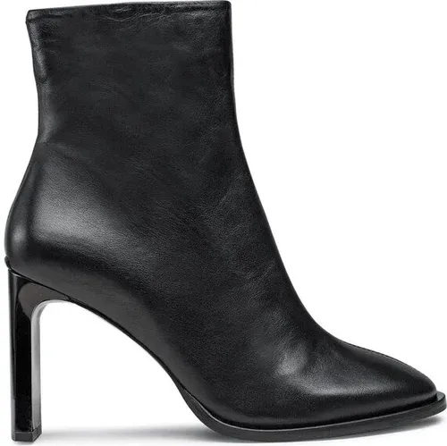 Členková obuv Calvin Klein - Curved Stil Ankle Boot 80 HW0HW01541 Ck Black BEH