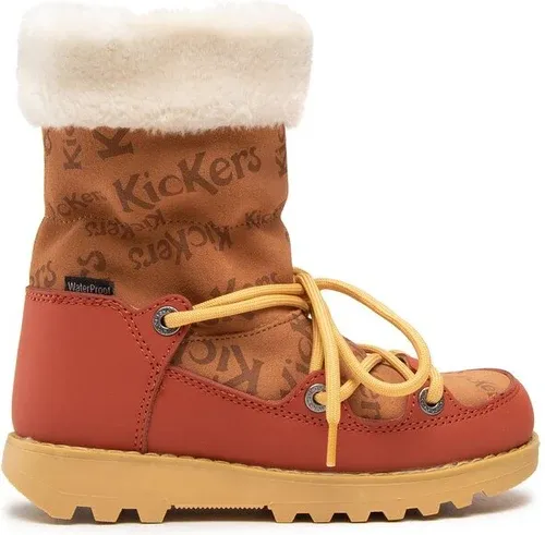 Čižmy Kickers - Kickneosnow Kid 911531-30 S Camel Rouille 114