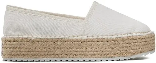 Espadrilky Tommy Jeans - Flatform Espadrille EN0EN02078 White 0K4