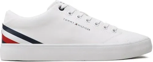 Sneakersy Tommy Hilfiger - Th Hi Vulc Core Low Stripes FM0FM04735 White YBS