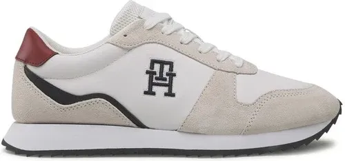 Sneakersy Tommy Hilfiger - Runner Evo Leather FM0FM04479 White/Rwb 0K9