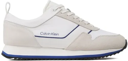 Sneakersy Calvin Klein - Low Top Lace Up Mix HM0HM00985 White/Urban Blue 0K7