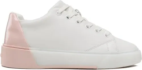 Sneakersy Calvin Klein - Heel Counter Cupsole Lace Up HW0HW01378 White/Sepia Rose 0LF