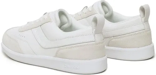 Sneakersy Calvin Klein - Low Top Lace Up Lth Mix HM0HM00851 Triple White 0K4