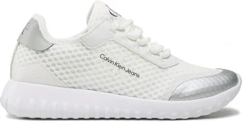 Sneakersy Calvin Klein Jeans - Eva Runner Monologo W YW0YW00885 White/Peach 02T