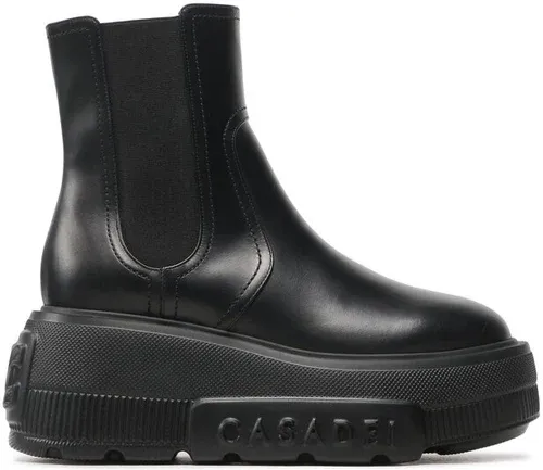 Členková obuv s elastickým prvkom Casadei - 2R310T070NLOVEC9000 Lovecalf Nero