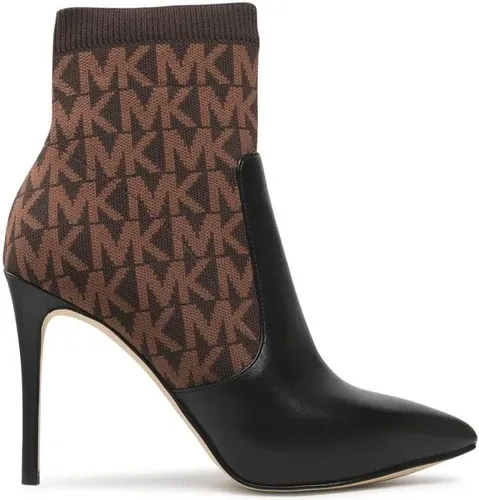 Členková obuv MICHAEL Michael Kors - Rue Stiletto Bootie 40F2RUHE5Y Blk/Brown