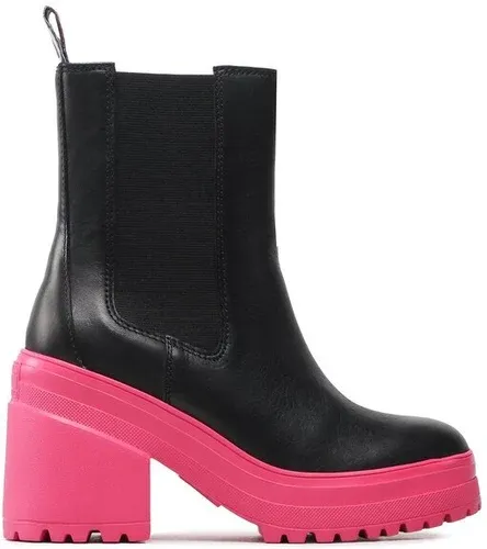 Členková obuv Tommy Jeans - Color Outsole Boot EN0EN02160 Black/Jewel Pink 0GK