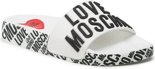 Šľapky LOVE MOSCHINO - JA28112G1GI17100 Bianco/Logo Nero