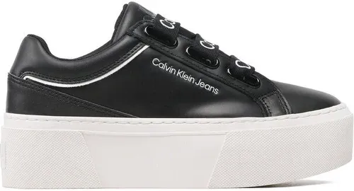 Sneakersy Calvin Klein Jeans - Flatform+ Low Branded Laces YW0YW00868 Black/White 0GJ