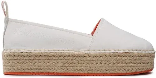 Espadrilky Calvin Klein Jeans - Flatform Espadrille Soft Ny YW0YW00989 White YBR