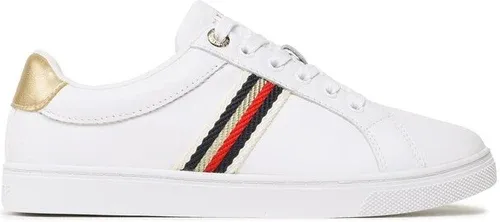 Sneakersy Tommy Hilfiger - Corporate Webbing Sneaker FW0FW07117 White YBS