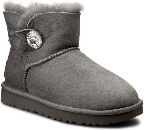 Topánky UGG - W Mini Bailey Button Bling 1016554 W/Grey